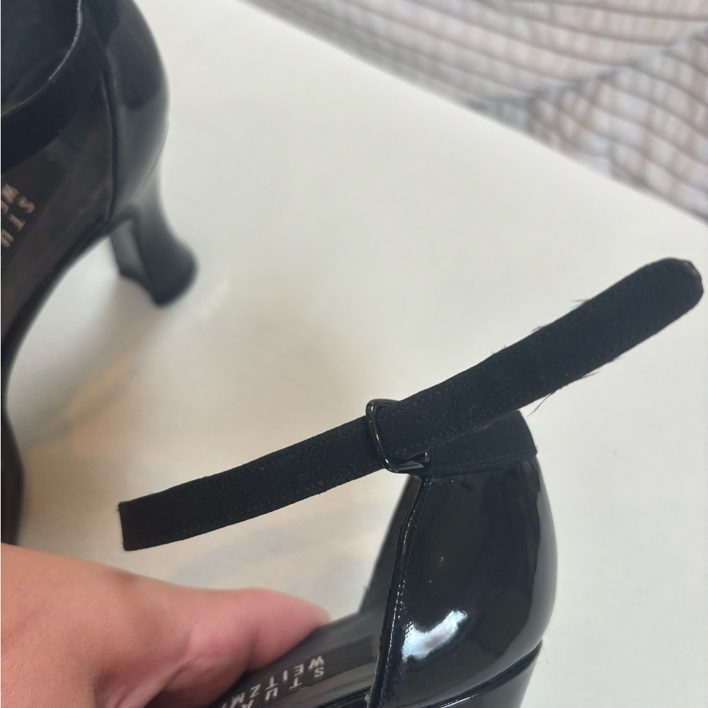 Stuart Weitzman Black Heels with Polished Finish - Picture 9 of 9